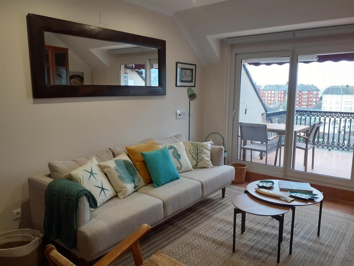 Апартаменты Atico Con Terraza Y Piscina Comunitaria Рибадео Экстерьер фото